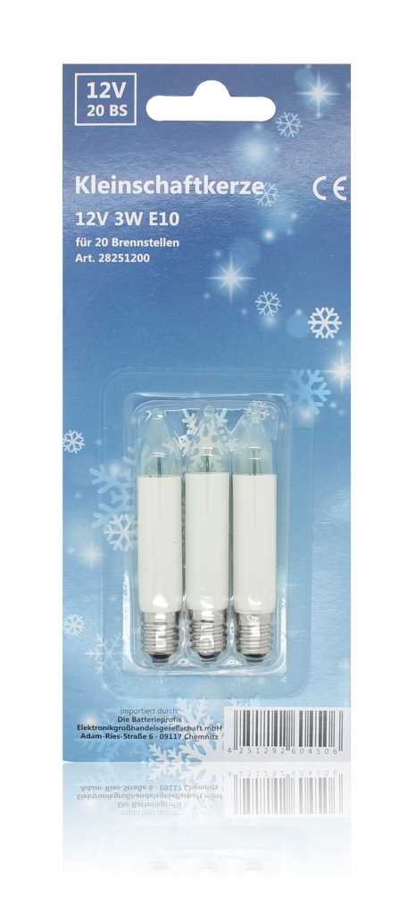 Zeige Details für Kleinschaftkerze 12V 3W E10 3er-Blister Bild von Kleinschaftkerze 12V 3W E10 3er-Blister