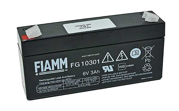 Zeige Details für Fiamm FG10301 6V 3,0Ah Bild von Fiamm FG10301 6V 3,0Ah