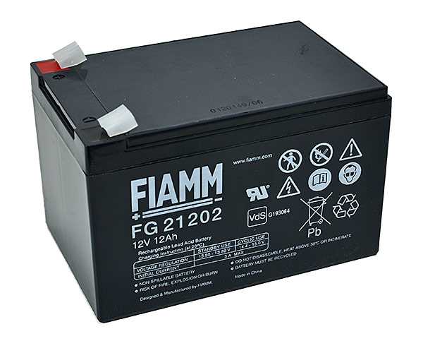 Zeige Details für Fiamm FG21202 12V 12Ah 6,3mm Faston Bild von Fiamm FG21202 12V 12Ah 6,3mm Faston