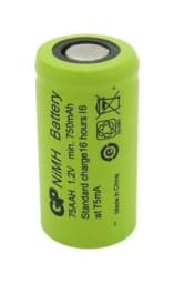 Zeige Details für GP75AAH NiMH-Akku 2/3AA 1,2V 750mAh Bild von GP75AAH NiMH-Akku 2/3AA 1,2V 750mAh