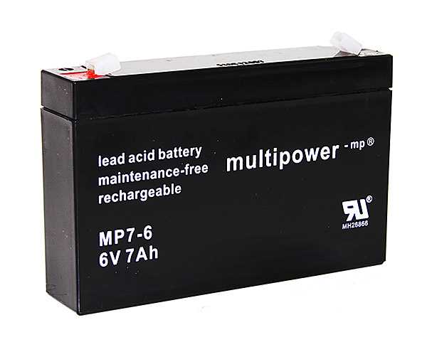 Zeige Details für Multipower MP7-6 6V 7Ah Bild von Multipower MP7-6 6V 7Ah