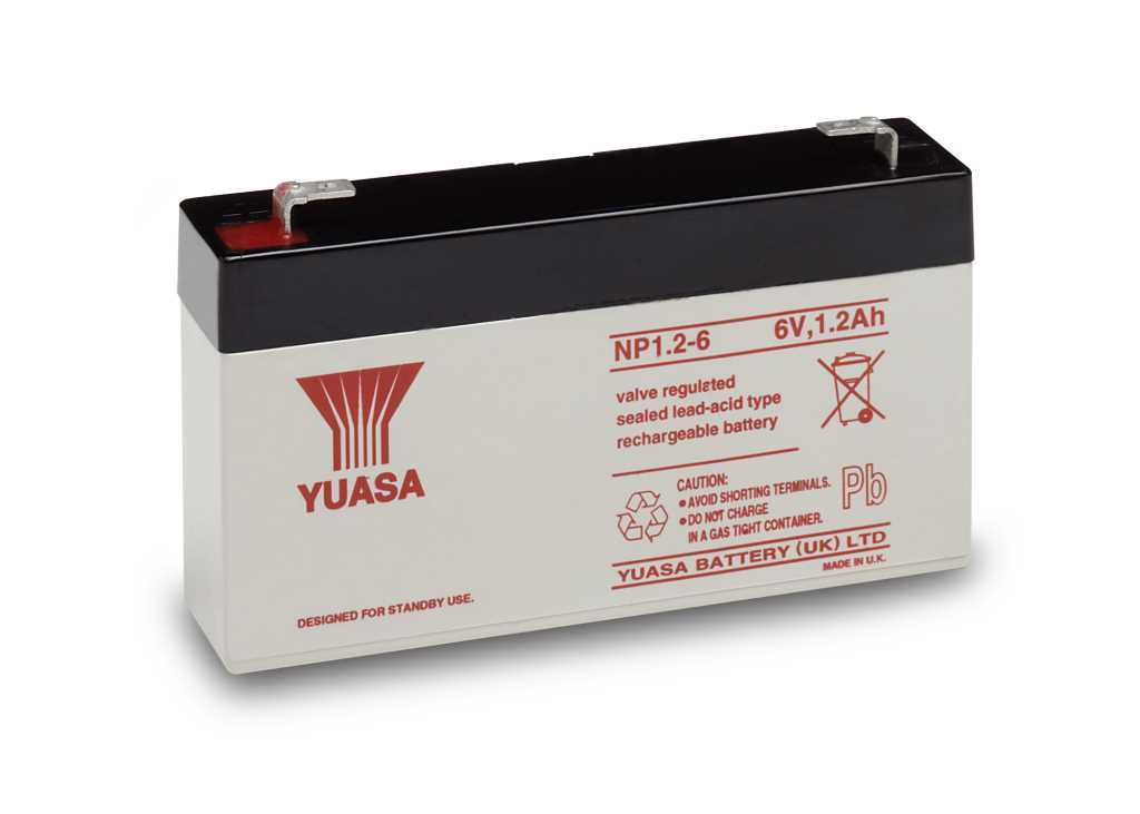 Zeige Details für Yuasa NP1.2-6 6V 1,2Ah Bild von Yuasa NP1.2-6 6V 1,2Ah