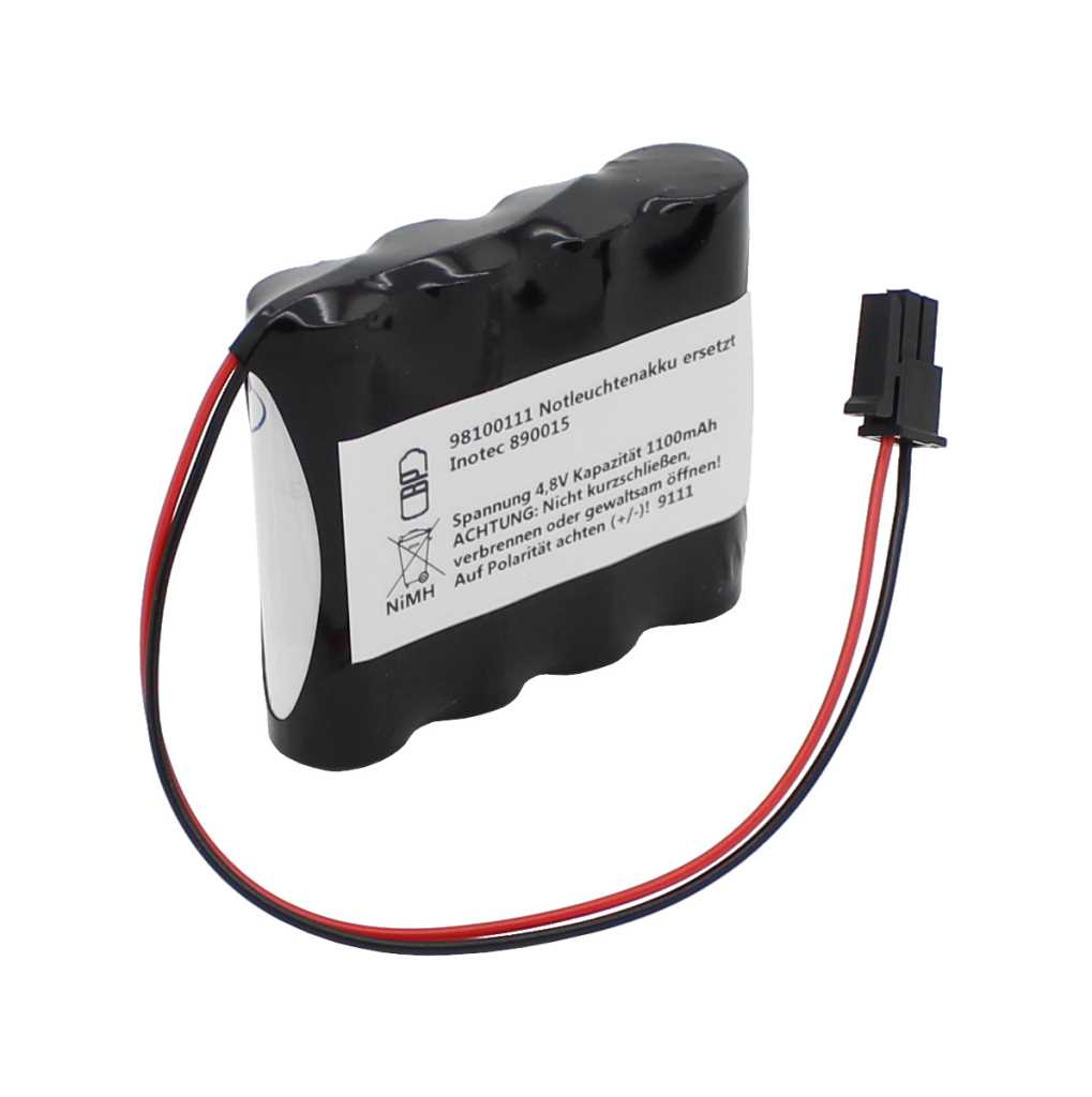 Zeige Details für Notleuchtenakku NiMH 4,8V 1100mAh F1x4 Mignon AA mit 150mm Kabel & Stecker ersetzt Inotec 890015 Bild von Notleuchtenakku NiMH 4,8V 1100mAh F1x4 Mignon AA mit 150mm Kabel & Stecker ersetzt Inotec 890015