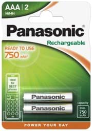 Zeige Details für Panasonic DECT NiMH-Akku Micro 750mAh HHR-4MVE/2BD P-03/2BC750 DECT 2er Blister Bild von Panasonic DECT NiMH-Akku Micro 750mAh HHR-4MVE/2BD P-03/2BC750 DECT 2er Blister