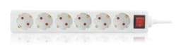 Zeige Details für Steckdosenleiste 6x Schutzkontakt mit 1,4m Zuleitung und Schalter weiß Bild von Steckdosenleiste 6x Schutzkontakt mit 1,4m Zuleitung und Schalter weiß