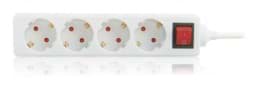Zeige Details für Steckdosenleiste 4x Schutzkontakt mit 1,4m Zuleitung und Schalter weiß Bild von Steckdosenleiste 4x Schutzkontakt mit 1,4m Zuleitung und Schalter weiß