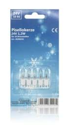 Bild von Pisellolampe C-2F 24V 1,2W Fassung weiß / Lampe klar 5er-Blister