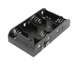 Zeige Details für Batteriehalter für 4x Baby mit Druckknopf Bild von Batteriehalter für 4x Baby mit Druckknopf