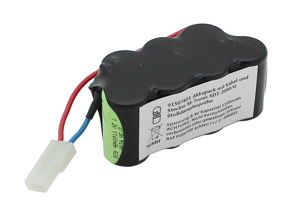 Zeige Details für Messgeräteakku NiMH 8,4V 1100mAh mit Kabel und Stecker passend für M-Tronic SDT-2000/U Stoßdämpferprüfer Bild von Messgeräteakku NiMH 8,4V 1100mAh mit Kabel und Stecker passend für M-Tronic SDT-2000/U Stoßdämpferprüfer