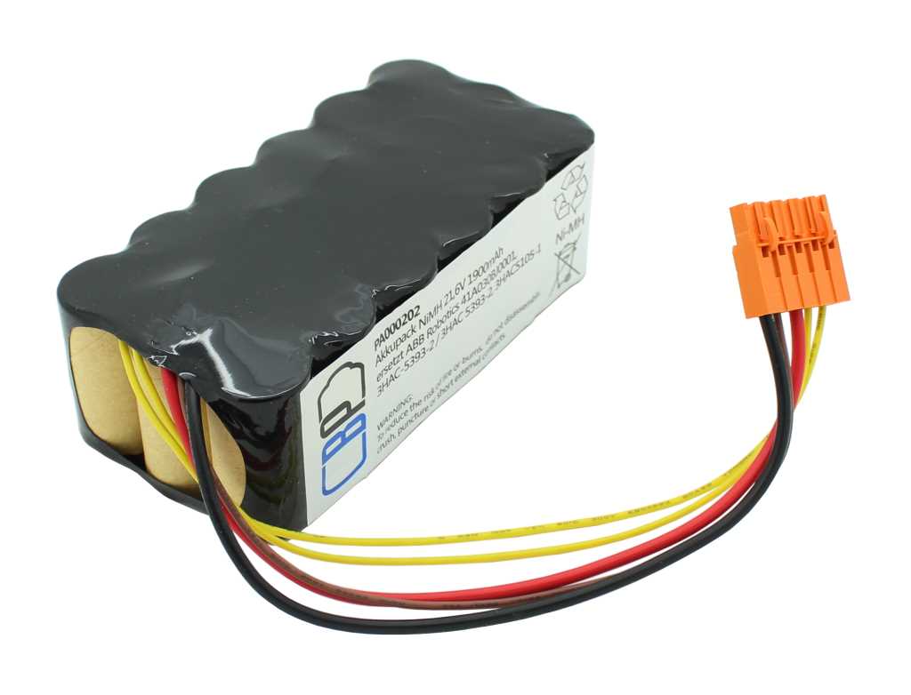 Bild von Akkupack NiMH 21,6V 1900mAh passend für ABB Robotics 41A030BJ0001, 3HAC-5393-2 / 3HAC 5393-2, 3HAC5105-1