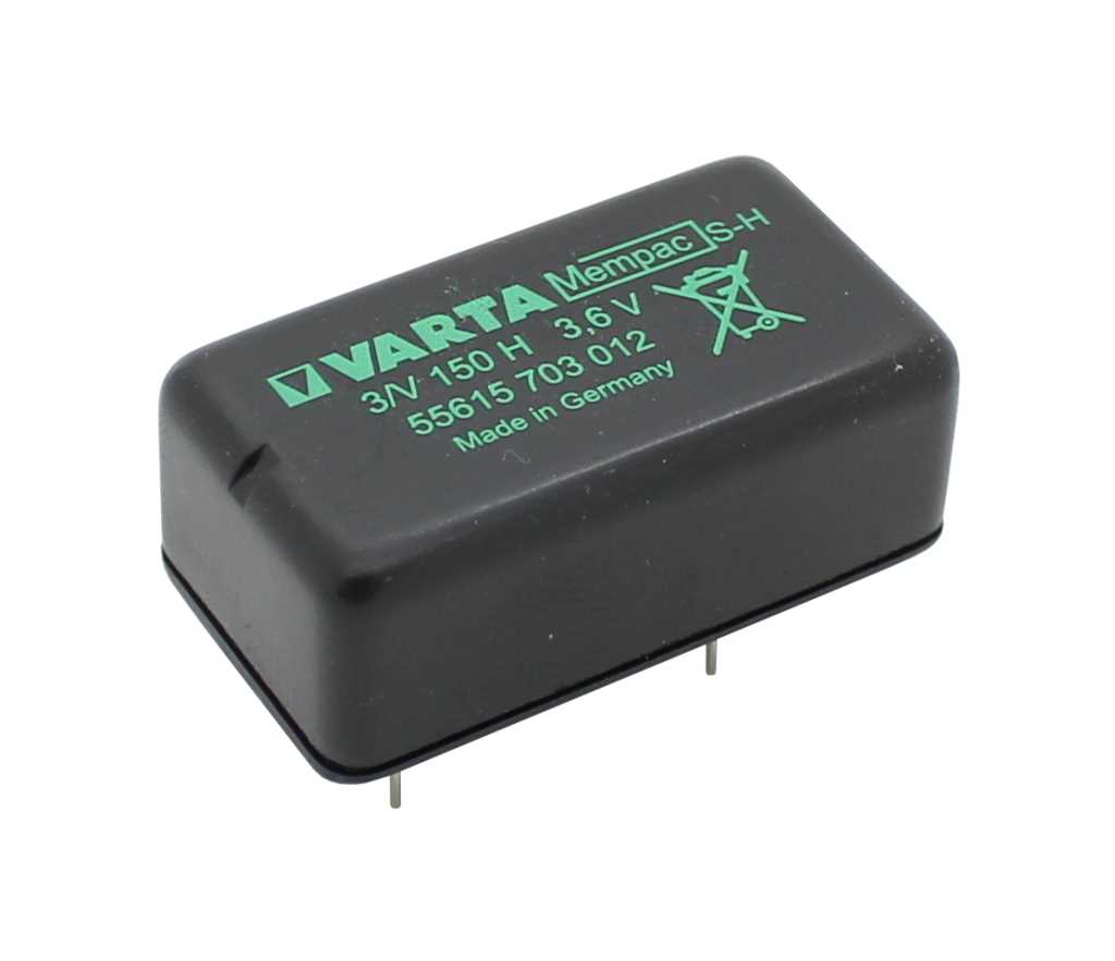 Bild von Varta Mempac 3/V150H 3,6V 150mAh ++-- passend für Mempac Varta 3/V 150H 3,6V