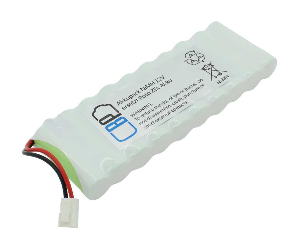 Bild von Akkupack NiMH 12,0V 2000mAh F1x10 AA Sanyo Eneloop ersetzt Roto ZEL Akku 12 V/2.1Ah RT2 SF G2