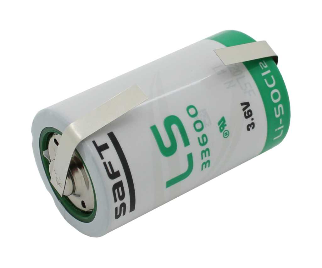 Bild von Saft Lithium LS33600 D 3,6V mit Lötfahnen U-Form