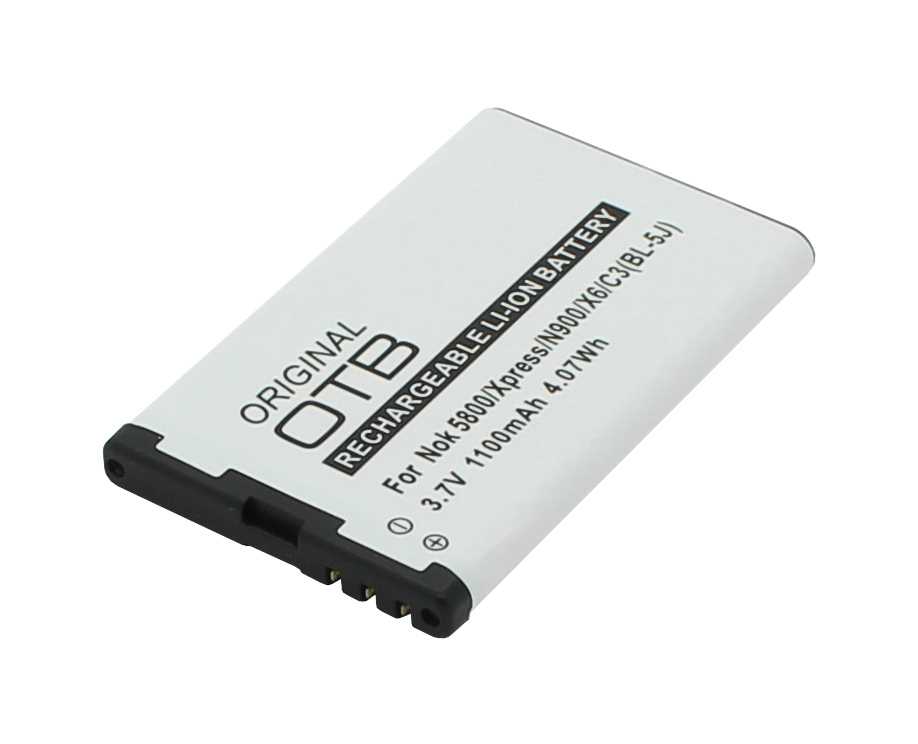 Bild von Handyakku LiIon 3,7V 1100mAh ersetzt Nokia 5230