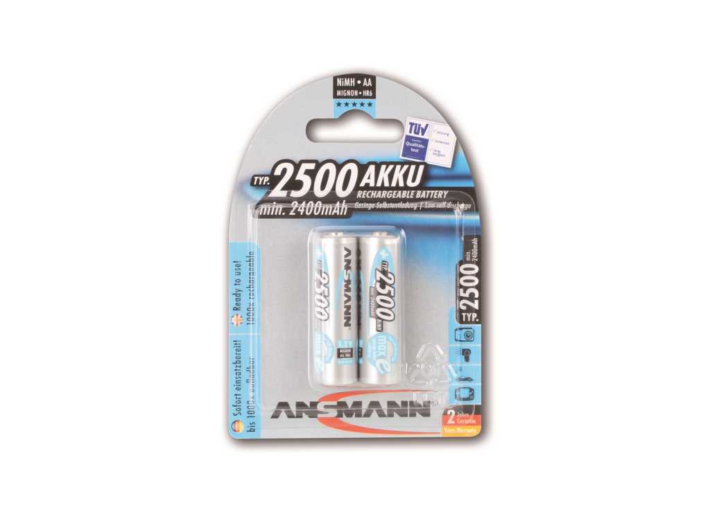 Bild von Ansmann maxEplus NiMH-Akku Mignon 2500mAh 5035432 2er Blister