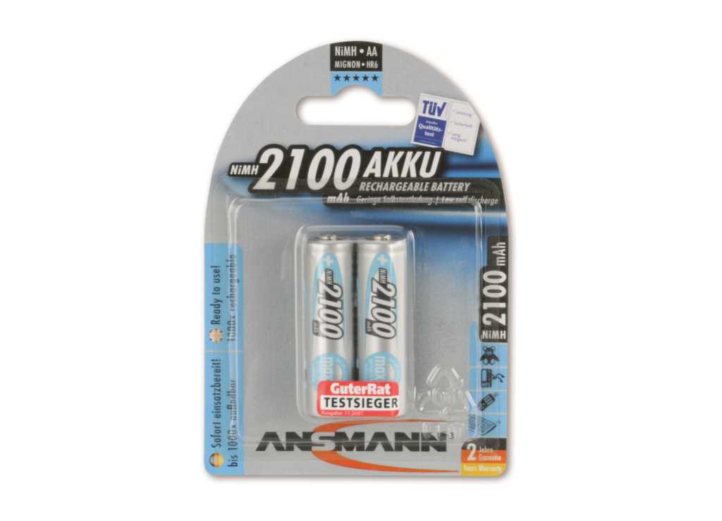 Bild von Ansmann maxE NiMH-Akku Mignon 2100mAh 5030992 2er Blister