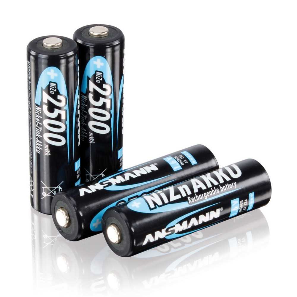 Bild von Ansmann NiZn Akku Mignon AA 2500mAh 1322-0005 4er-Blister