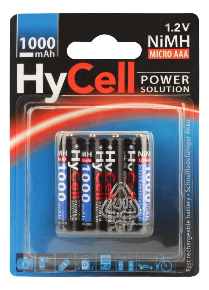 Bild von HyCell NiMH-Akku Typ 1000 Micro 800mAh 5030662 4er-Blister