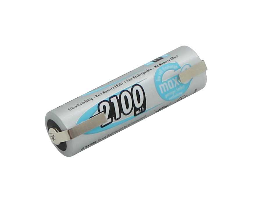 Bild von Ansmann maxE NiMH-Akku Mignon 2100mAh mit Lötfahne U-Form