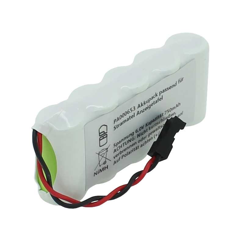 Bild von Akkupack NiMH 6V 750mAh passend für Stramatel Anzeigetafel