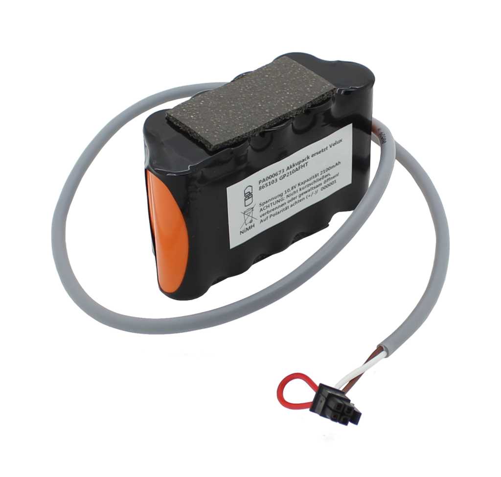 Bild von Akkupack NiMH 10,8V 2100mAh ersetzt Velux 865103 GP210AFHT 