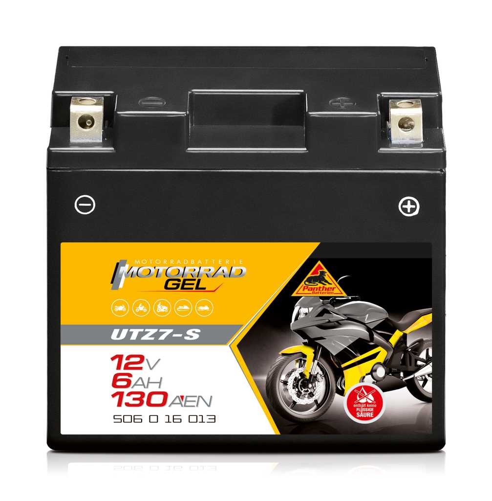 Bild von Panther Motorrad Gel 50616 12V 6Ah 130A (EN) ETN 506 0 16 013, Japan-Nr. YTZ7S, DIN 50616