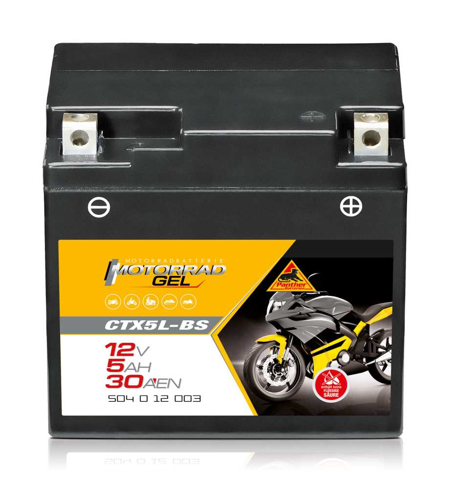 Panther Motorrad Gel 50412 12V 5Ah 30A