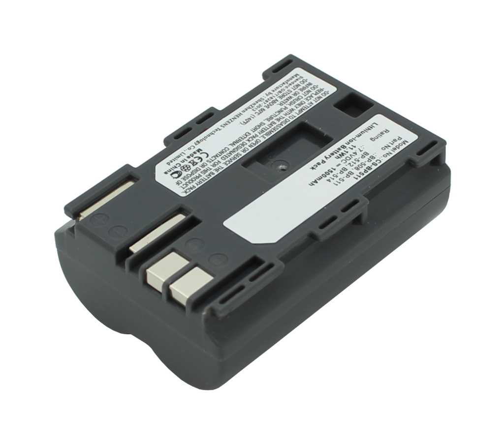 Bild von Videoakku LiIon 7,4V 1300mAh ersetzt Canon BP-511A