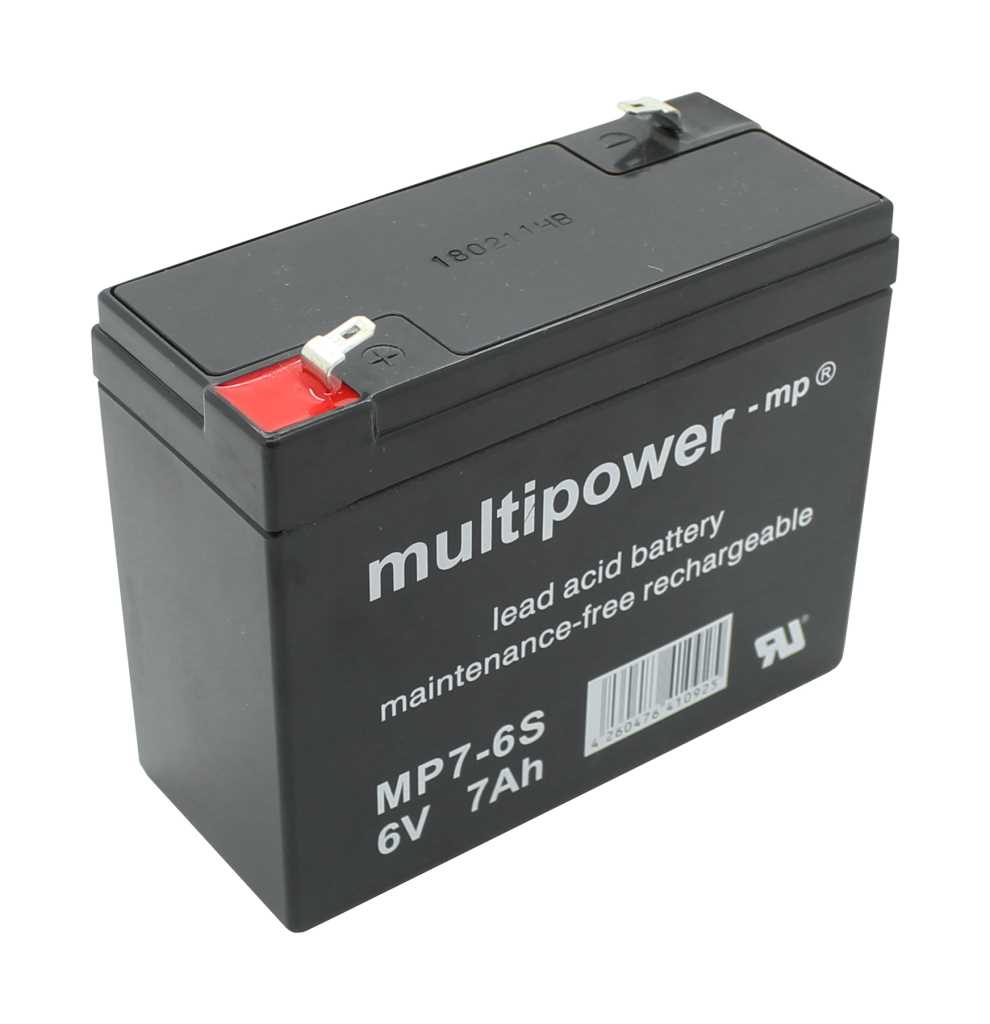 Bild von Multipower MP7-6S 6V 7Ah ersetzt Sonnenschein A206/6.5S