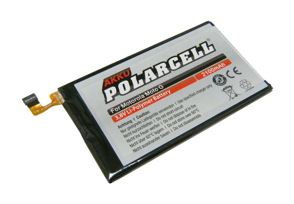 Bild von Handyakku LiPoly 3,8V 2100mAh ersetzt Motorola XT1072