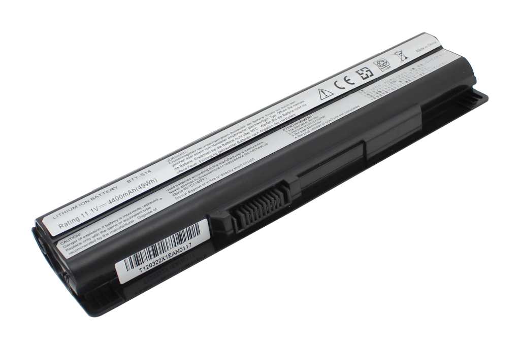 Bild von Laptopakku LiIon 11,1V 4400mAh schwarz passend für MSI E2MS110K2002
